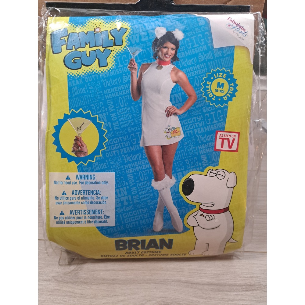 Sexy Family Guy Brian Griffin Sassy Adult Costume Disguise Women Size M 8-10